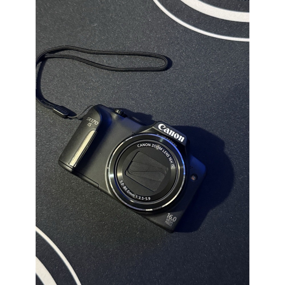 Canon PowerShot SX170 IS 16MP Digital Camera 16x Optical Zoom - Tested CLEAN